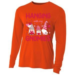 Hanging With My Gnomies Funny Valentines Day Gift Cooling Performance Long Sleeve Crew