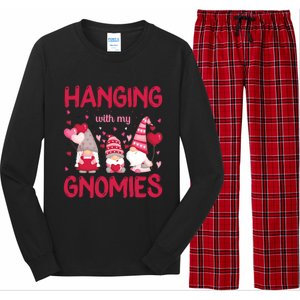 Hanging With My Gnomies Funny Valentines Day Gift Long Sleeve Pajama Set