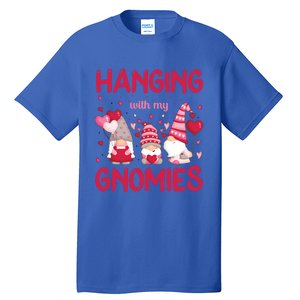 Hanging With My Gnomies Funny Valentines Day Gift Tall T-Shirt