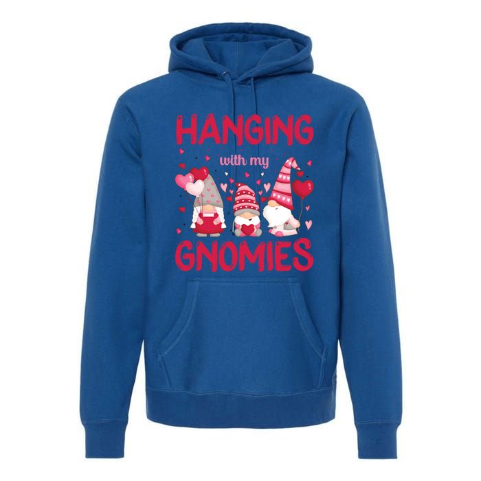 Hanging With My Gnomies Funny Valentines Day Gift Premium Hoodie