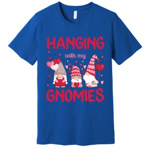 Hanging With My Gnomies Funny Valentines Day Gift Premium T-Shirt