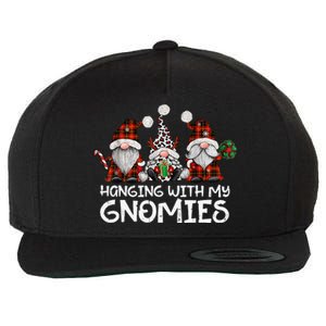 Hanging With My Gnomies Family Christmas Gnome Funny Wool Snapback Cap