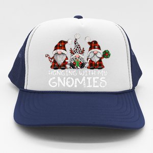 Hanging With My Gnomies Family Christmas Gnome Funny Trucker Hat