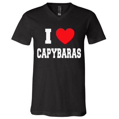 Home Where My Capybaras Gifts for Capybaras Lovers  V-Neck T-Shirt
