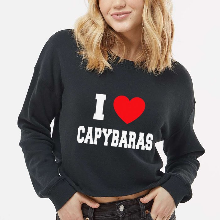 Home Where My Capybaras Gifts for Capybaras Lovers  Cropped Pullover Crew