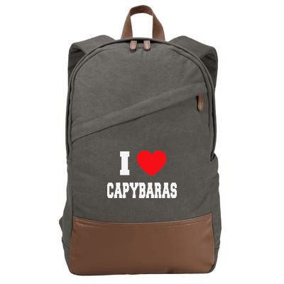 Home Where My Capybaras Gifts for Capybaras Lovers  Cotton Canvas Backpack