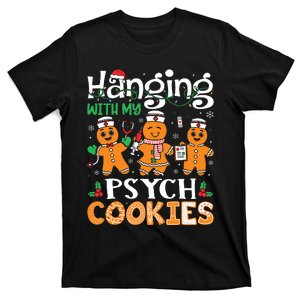 Hanging With My Psych Nurse Cookies Nurse Christmas T-Shirt