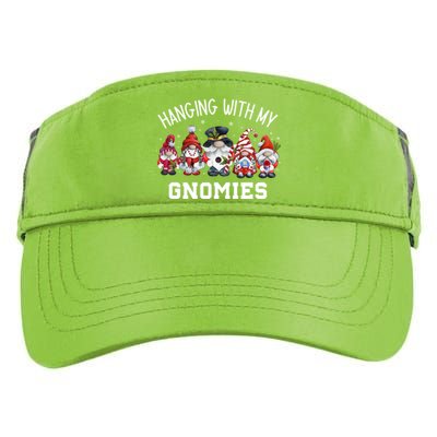 Hanging With My Gnomies Funny Garden Gnomes Christmas Gift Adult Drive Performance Visor