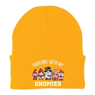 Hanging With My Gnomies Funny Garden Gnomes Christmas Gift Knit Cap Winter Beanie