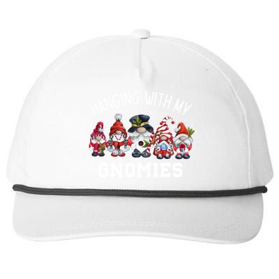 Hanging With My Gnomies Funny Garden Gnomes Christmas Gift Snapback Five-Panel Rope Hat