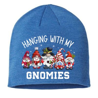 Hanging With My Gnomies Funny Garden Gnomes Christmas Gift Sustainable Beanie