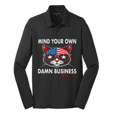 Harris Walz Mind Your Own Damn Business Silk Touch Performance Long Sleeve Polo