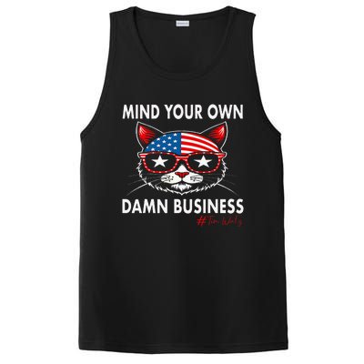 Harris Walz Mind Your Own Damn Business PosiCharge Competitor Tank