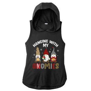 Hanging With My Gnomies Gnomes Christmas Family Pajamas Ladies PosiCharge Tri-Blend Wicking Draft Hoodie Tank