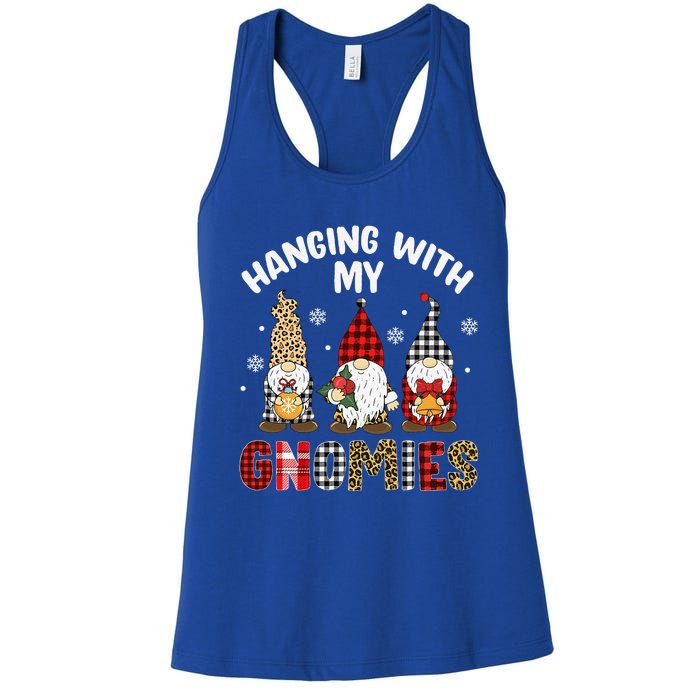 Hanging With My Gnomies Gnomes Christmas Family Pajamas Women's Racerback Tank