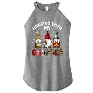 Hanging With My Gnomies Gnomes Christmas Family Pajamas Women's Perfect Tri Rocker Tank