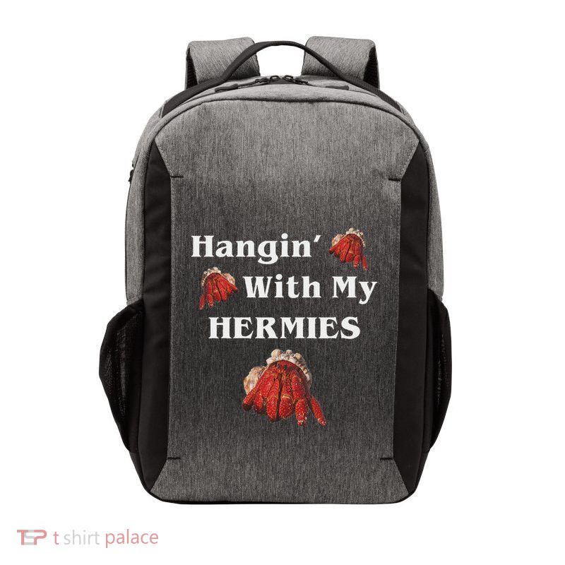 Hangin With My Hermies Funny Hermit Crab Lover Vector Backpack