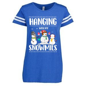 Hanging With My Snowmies Gift Enza Ladies Jersey Football T-Shirt