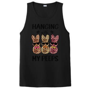 Hanging With My Peeps Trio Bunny Sunglas Lopard Easter Gift PosiCharge Competitor Tank