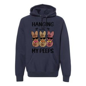 Hanging With My Peeps Trio Bunny Sunglas Lopard Easter Gift Premium Hoodie