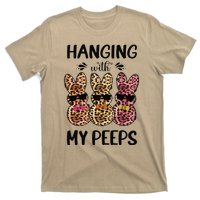 Hanging With My Peeps Trio Bunny Sunglas Lopard Easter Gift T-Shirt