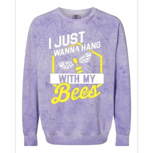 Hang With My Bees Beekeeper & Beekeeping Gift Colorblast Crewneck Sweatshirt