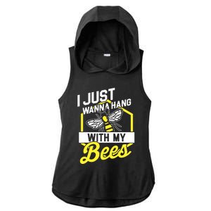 Hang With My Bees Beekeeper & Beekeeping Gift Ladies PosiCharge Tri-Blend Wicking Draft Hoodie Tank