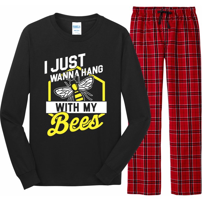 Hang With My Bees Beekeeper & Beekeeping Gift Long Sleeve Pajama Set