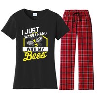 Hang With My Bees Beekeeper & Beekeeping Gift Women's Flannel Pajama Set