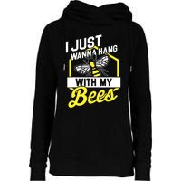 Hang With My Bees Beekeeper & Beekeeping Gift Womens Funnel Neck Pullover Hood