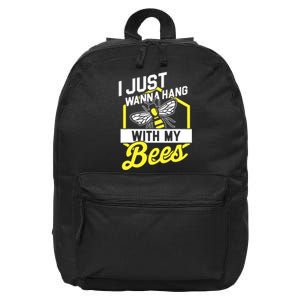 Hang With My Bees Beekeeper & Beekeeping Gift 16 in Basic Backpack