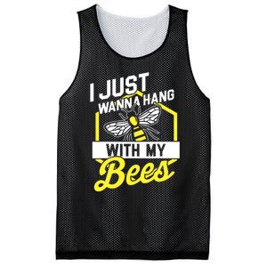 Hang With My Bees Beekeeper & Beekeeping Gift Mesh Reversible Basketball Jersey Tank