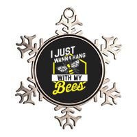 Hang With My Bees Beekeeper & Beekeeping Gift Metallic Star Ornament