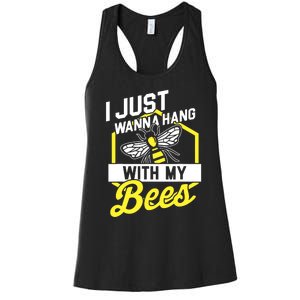 Hang With My Bees Beekeeper & Beekeeping Gift Women's Racerback Tank