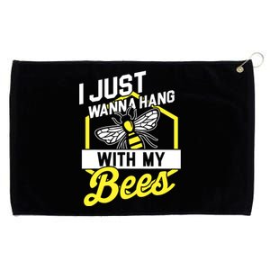 Hang With My Bees Beekeeper & Beekeeping Gift Grommeted Golf Towel