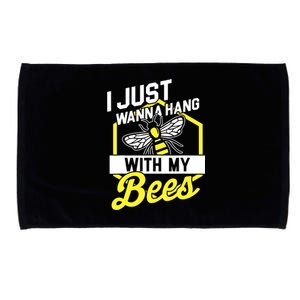 Hang With My Bees Beekeeper & Beekeeping Gift Microfiber Hand Towel