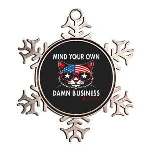 Harris Walz Mind Your Own Damn Business Metallic Star Ornament