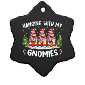 Hanging With My Gnomies Matching Family Christmas Pjs Gnome  Ceramic Star Ornament