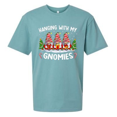 Hanging With My Gnomies Matching Family Christmas Pjs Gnome  Sueded Cloud Jersey T-Shirt