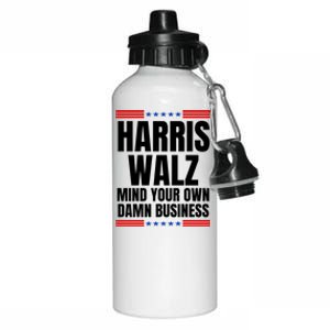 Harris Walz Mind Your Own Damn Business Aluminum Water Bottle