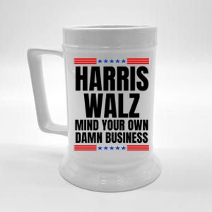 Harris Walz Mind Your Own Damn Business Beer Stein