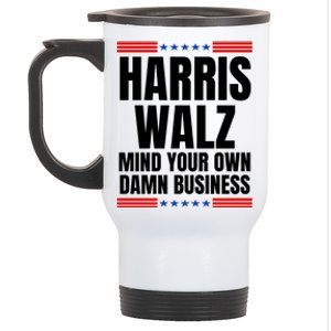 Harris Walz Mind Your Own Damn Business Stainless Steel Travel Mug