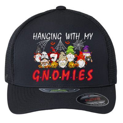 Hanging With My Gnomies Christmas Costume Halloween Gnomes Flexfit Unipanel Trucker Cap