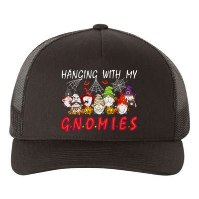 Hanging With My Gnomies Christmas Costume Halloween Gnomes Yupoong Adult 5-Panel Trucker Hat