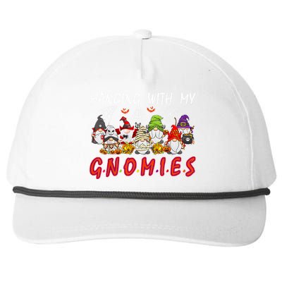 Hanging With My Gnomies Christmas Costume Halloween Gnomes Snapback Five-Panel Rope Hat