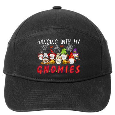 Hanging With My Gnomies Christmas Costume Halloween Gnomes 7-Panel Snapback Hat