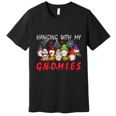Hanging With My Gnomies Christmas Costume Halloween Gnomes Premium T-Shirt