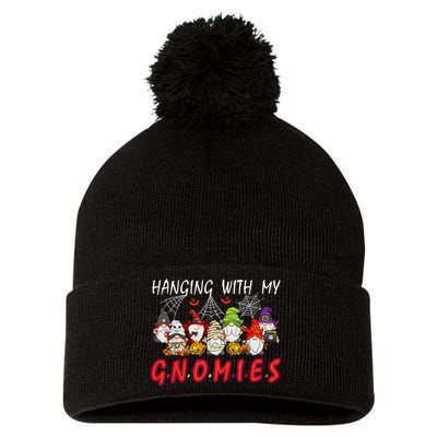 Hanging With My Gnomies Christmas Costume Halloween Gnomes Pom Pom 12in Knit Beanie