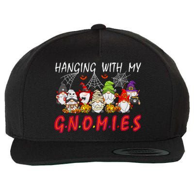 Hanging With My Gnomies Christmas Costume Halloween Gnomes Wool Snapback Cap