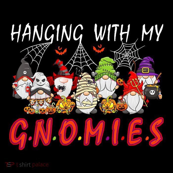 Hanging With My Gnomies Christmas Costume Halloween Gnomes Kids T-Shirt